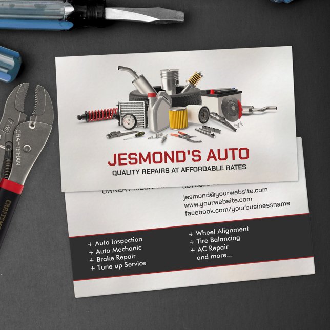 Reparation av Fordon automatiskt - mekanisk Visitkort (Skapare uppladdad)