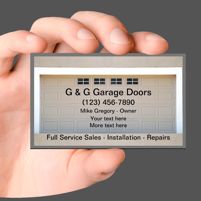 Reparation av garage-dörrar visitkort (Skapare uppladdad)