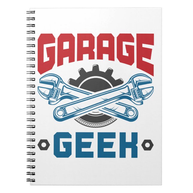 Reparation av Garage Geek Auto Mechanic Fordon Anteckningsbok (Framsidan)