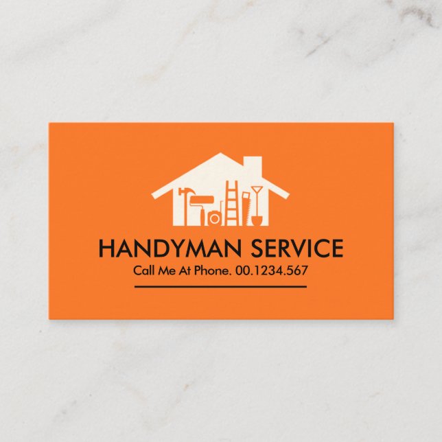Reparation av Handyman Verktyg Visitkort (Framsida)