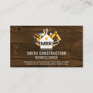 Reparation av hem Verktyg Monogram Visitkort