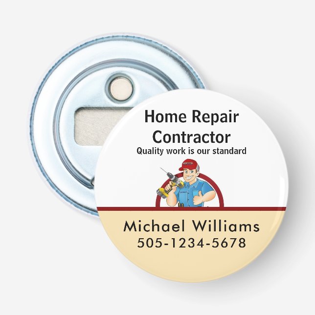 Reparation av hemmabruk för leverantör av Handyman Flasköppnare (Framsidan)