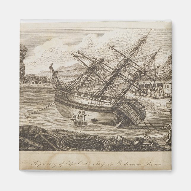 Reparation av kapten Cooks frakt Magnet (Framsidan)