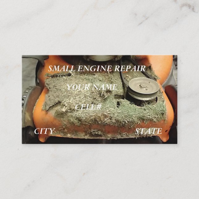 Reparation av liten motor, Affärskort Visitkort (Framsida)