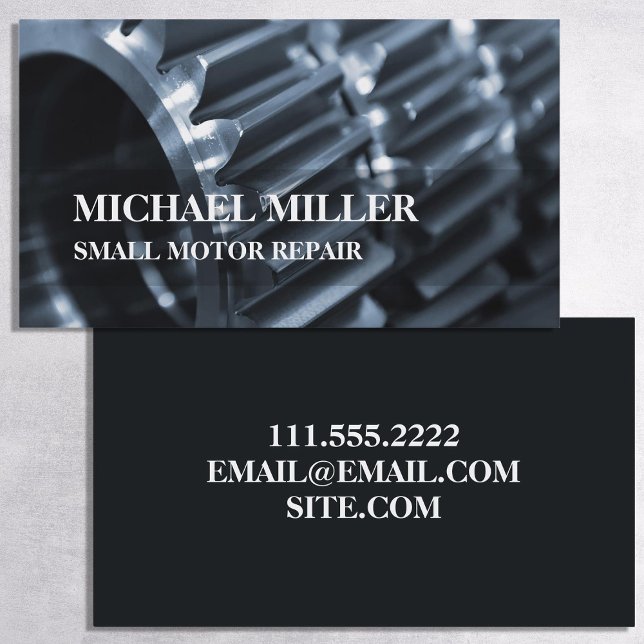 Reparation av liten motor visitkort (Small Engine Repair Business Cards)