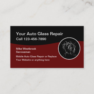 Reparation av mobilt vindrutesystem visitkort