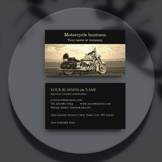 Reparation av motorcykelmotorcykelverkets biker visitkort (Skapare uppladdad)