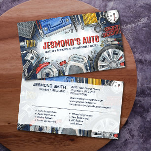 Reparation av motorfordon - Mekniker Visitkort