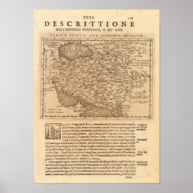 Reparation av Persia Ptolemaeus Claudius Karta Poster (Framsidan)