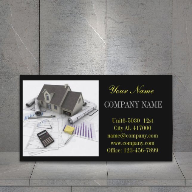 Reparation av reparationshus i tak visitkort (Roof repair construction home renovation business card)
