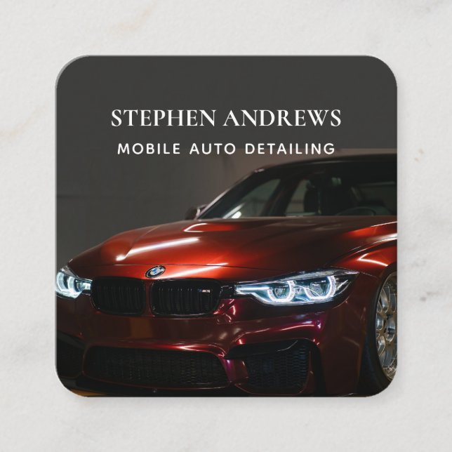Reparation av Städning av luxury Auto Detection-bi Fyrkantigt Visitkort (Framsida)