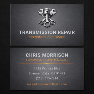 Reparation av transmissioner Automotive Auto Metal Visitkort