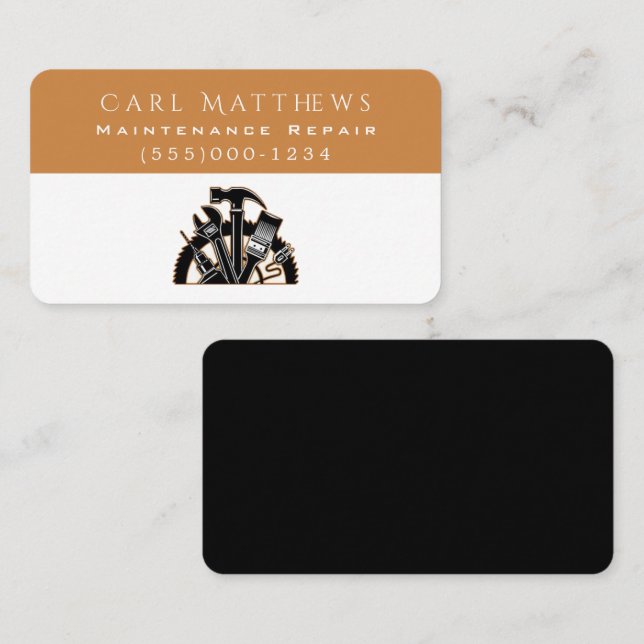 Reparation av underhåll av Handymannen verktyg Des Visitkort (Fram/baksida)