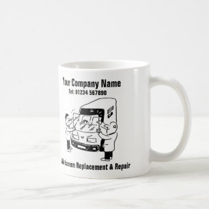 Reparation av vindrutor och vindrutor kaffemugg