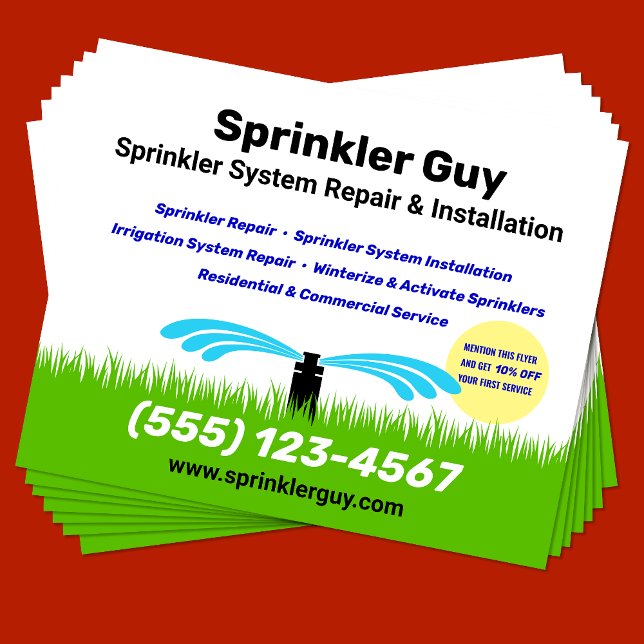Reparation och installation av Sprinkler Flygblad (Skapare uppladdad)
