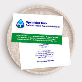 Reparation och installation av Sprinkler Visitkort