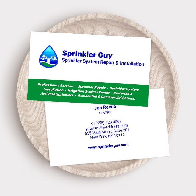 Reparation och installation av Sprinkler Visitkort (Skapare uppladdad)