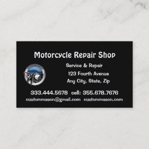 Reparation och service av motorcykel visitkort