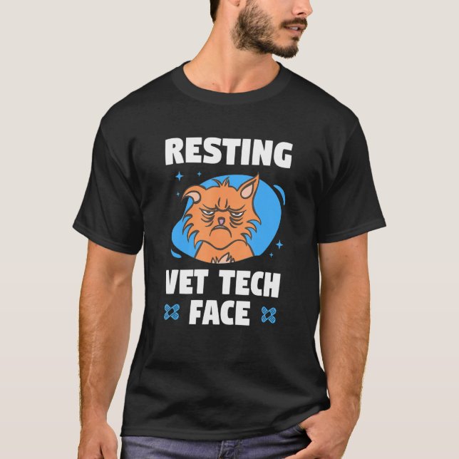 Reparation Vet Tech Ansikte Veterinarian T Shirt (Framsida)