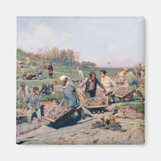 Reparation Works on the Railway Line, 1874 Magnet (Framsidan)