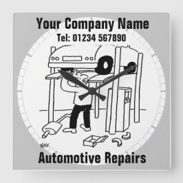 Reparationer av fordon fyrkantig klocka