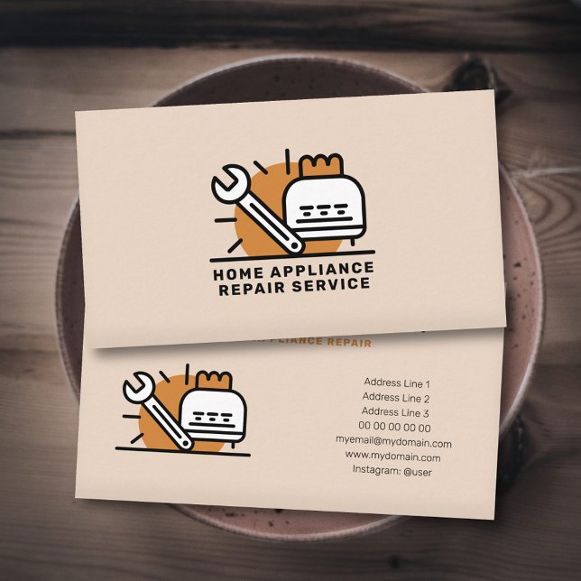 Reparationer av hemenheter visitkort (Home Appliances Repairs Business Card)