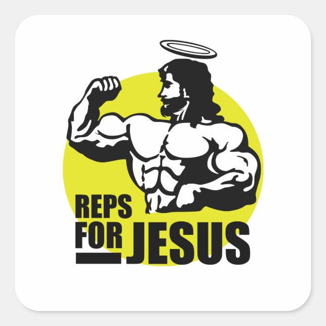 Reparationer för Jesus Fyrkantigt Klistermärke (Framsida)