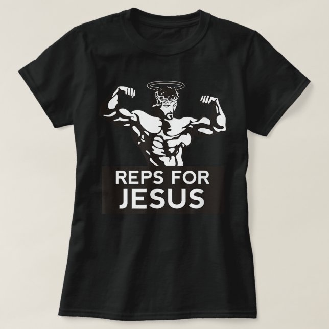 Reparationer för Jesus Gym T-Shirt (Design framsida)