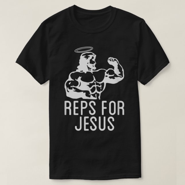 Reparationer för Jesus Muscular Swole Big Jesus Fu T Shirt (Design framsida)