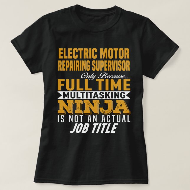 Reparationsansvarig för elmotorer t shirt (Design framsida)