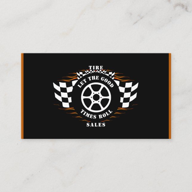 Reparationsdelar för bilindustrin Däck Visitkort (Framsida)