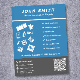 Reparationsfläns för hemenhet reklamblad