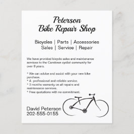 Reparationsförsäljning av cykelreparationsunderhål flygblad
