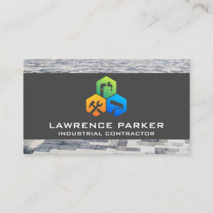 Reparationsikoner för byggaren   Byggarbetare Visitkort