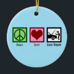 Reparationsmekanism för den automatiska freden i K Julgransprydnad Keramik<br><div class="desc">Reparation av freden i Kärlek automatiskt. En coola bilreparatörsgåva till en bilmekaniker vid en bilverkstad,  fordon-tekniker eller serviceavdelning som fixerar bilar.</div>