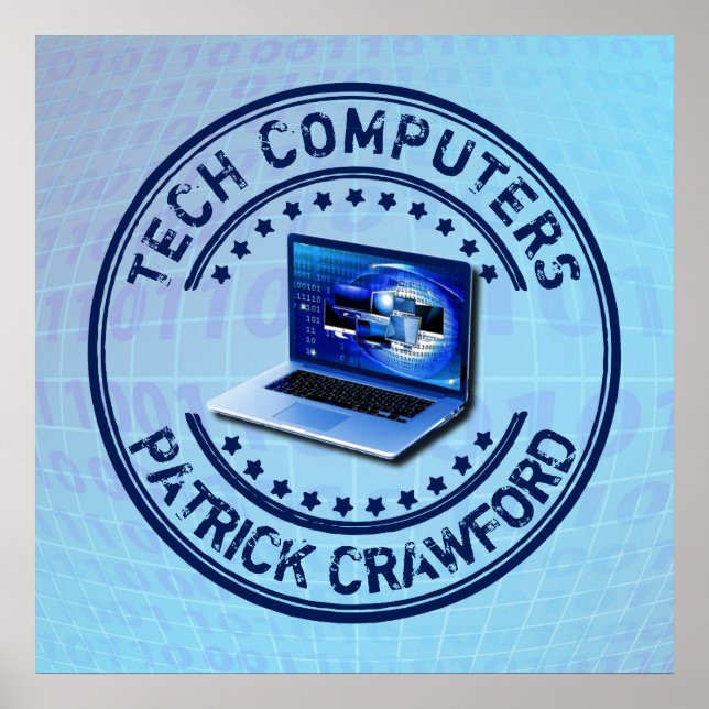 Reparationstekniker för datortjänster eller PC Sho Poster (Framsidan)