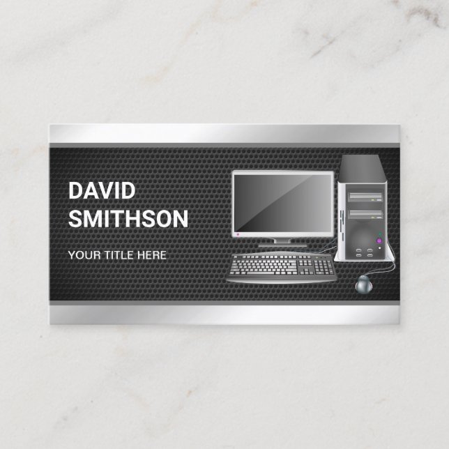 Reparationstekniker för stationära datorer med sva visitkort (Framsida)