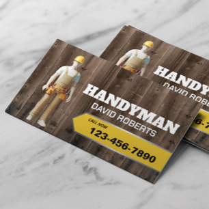 Reparationstjänst för 3D-Handyman, trä Visitkort