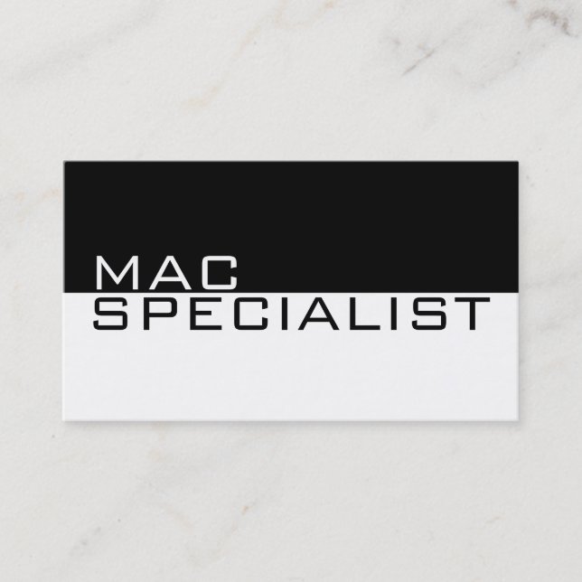 Reparationstjänst för bärbara datorer i Mac Specia Visitkort (Framsida)
