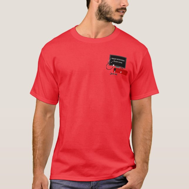 Reparationstjänst för datortekniker Red T-shirt (Framsida)