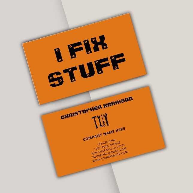 Reparationstjänst för handyman Professionell Visitkort (Skapare uppladdad)