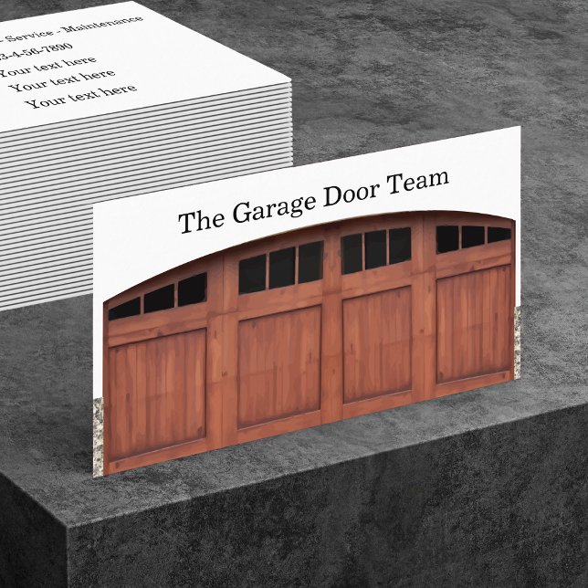 Reparationstjänster för garageportar dubbelsidig  visitkort (Skapare uppladdad)