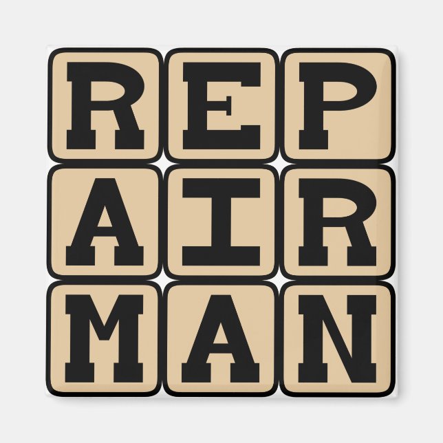 Reparatör, Handyman Magnet (Framsidan)