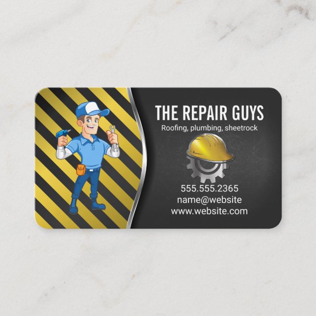Reparatör | Hemrenoveringar | Byggare  Visitkort (Framsida)