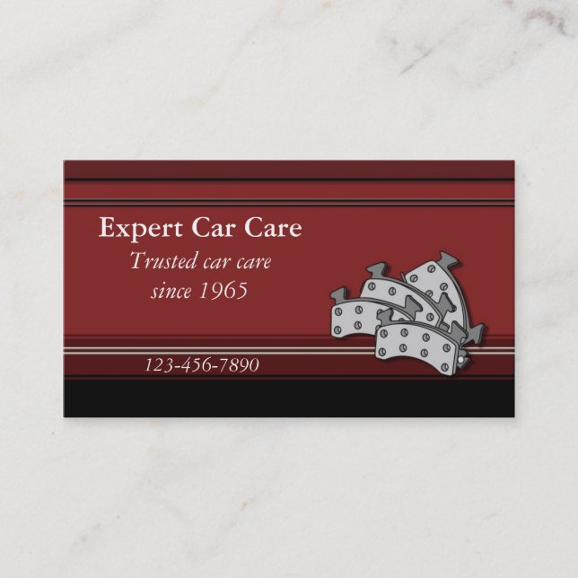 Reparera Affärskortet Auto Shop Visitkort (Framsida)