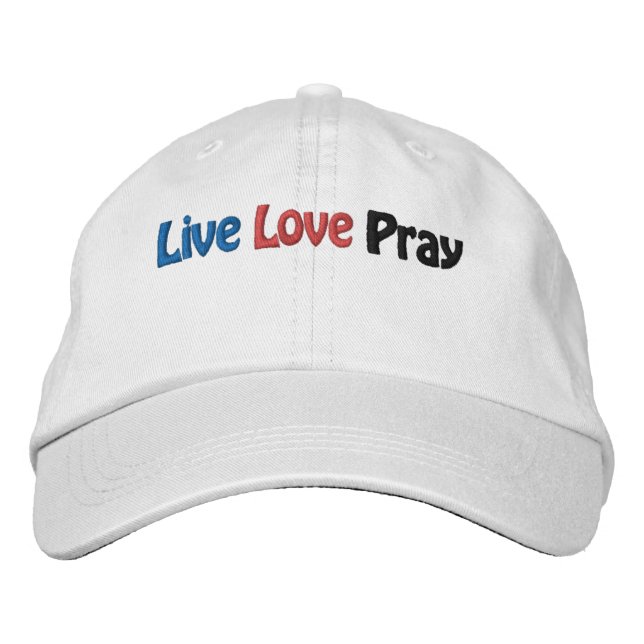 Reparera bibelcitatet för Live Kärlek Pray Anpassa Broderad Keps (Framsida)