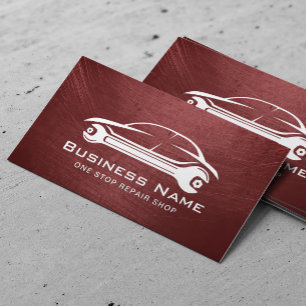 Reparera bil och rench Logotyp Automotive Red Visitkort