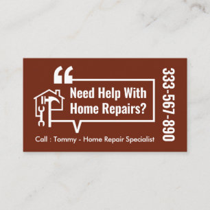 Reparera bubbla Tal Builder Visitkort