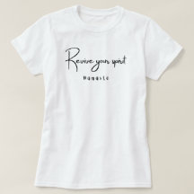 Reparera ditt spritnamn yoga T-shirt
