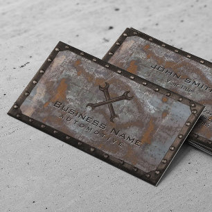 Reparera Handymannen Rusty Metall automatiskt Visitkort